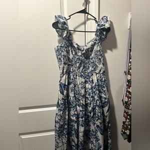 Abercrombie and Fitch Maxi Dress with Ruffle Sleeves
